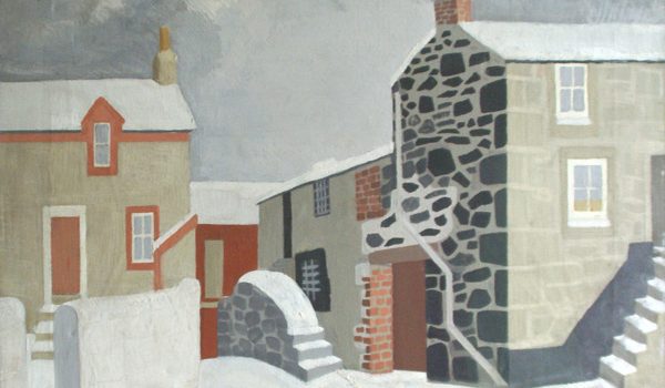 Snow (Scene) St Ives, 1947 (BGT 6400) © Wilhelmina Barns-Graham Trust, on display at Callendar House, Falkirk.